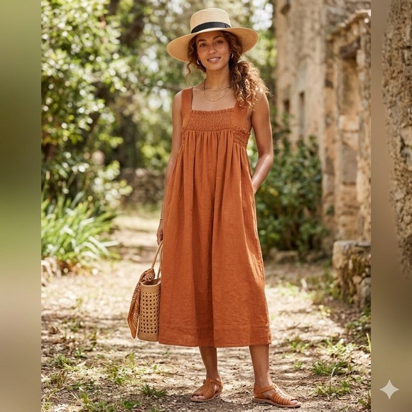 Free People Dresses & Skirts - Free People Rust Brown Midi Dress